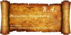 Meiszner Alexandra névjegykártya